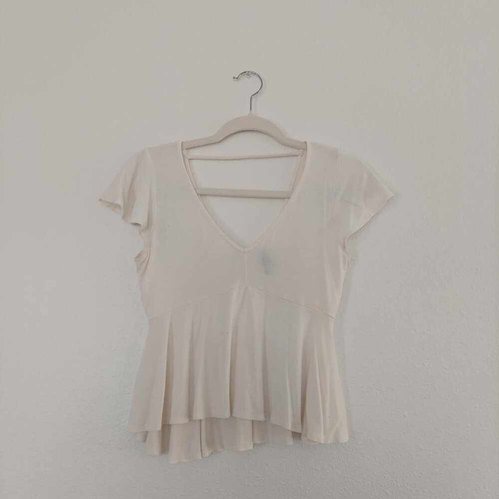 Flirty Crop tee with open back